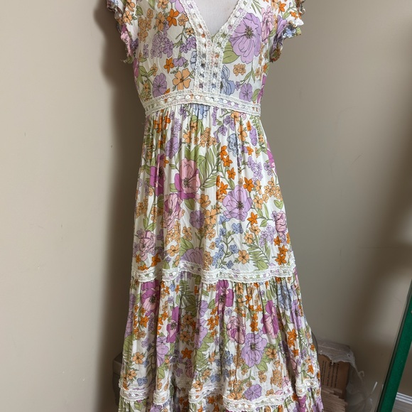 Baevely by Wellmade‎ Field Of Wildflowers Maxi Dress Sz M - Picture 6 of 16